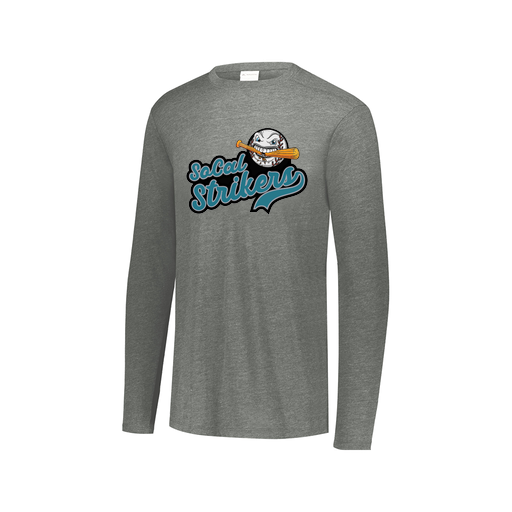 [FTLCUBGY-AXS-LOGO1] Decker Men's Tri-Blend T-Shirt - Long Sleeve (Adult XS, Gray, Logo 1)