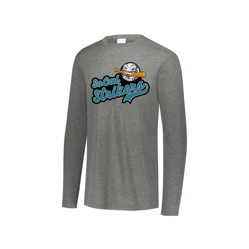 [FTLCUBGY-YS-LOGO1] Decker Youth Tri-Blend T-Shirt - Long Sleeve (Youth S, Gray, Logo 1)